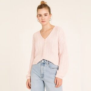 Pink cotton cottagecore sweater